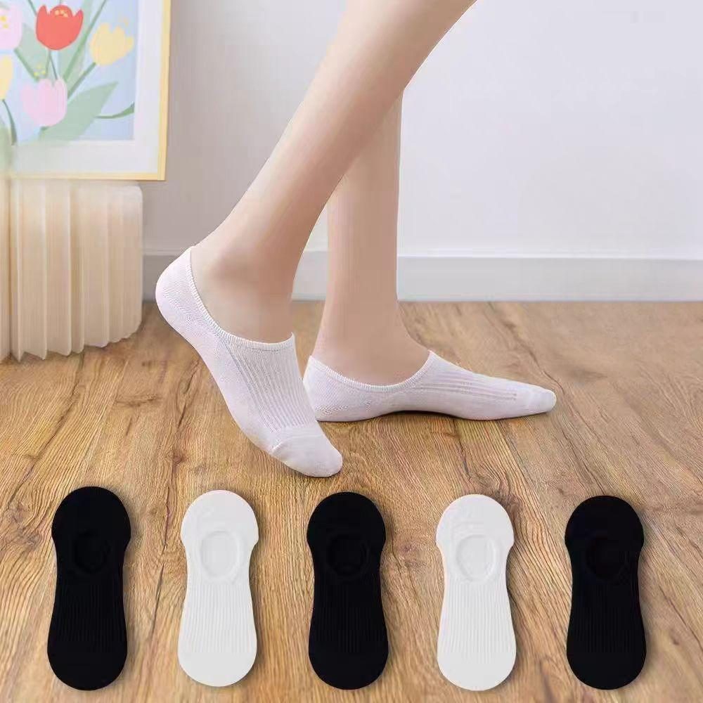 Ladies Spring and Summer All Kinds of Non Slip Breathable Sweat Absorption Invisible Low Help Shallow Mouth Boat Socks