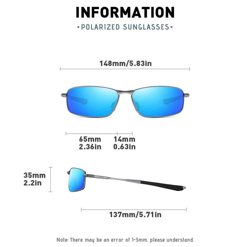 Outdoor Fishing Driving Square Nearsighted Sunglasses With Diopters Anti-Glare Uv400 Shortsighted Eyewear 0 -0.5 -0.75 To -6.0