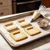 4pcs Holiday Photo Frame Cookie Cutters Stamp Biscuit Molds with Hollow Details for Christmas Halloween DIY Handmade Baking 1