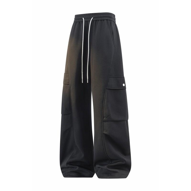 Mens Heavyweight Knit Straight Leg Sweatpants Casual Sports Pants