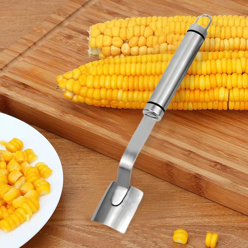 Corn Peeler Tool Stainless Steel Corn Decobbing Tool Corn Cob Stripping Tool Long Handle Corn Remover Tool Corn Shucker Tool For