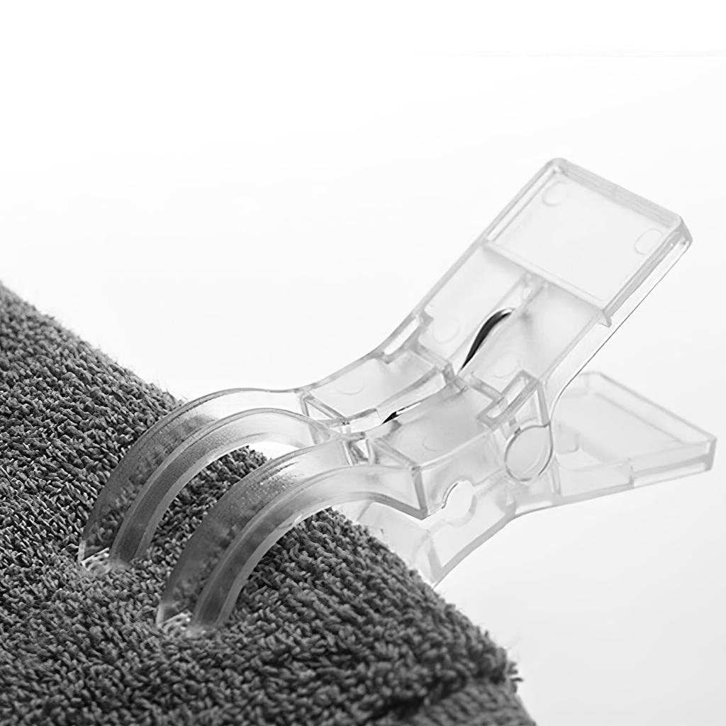 OUNONA for Set of Laundry Rust Laundry Pole Transparent Clips Clothespins, Strong, Pole, Transparent, Large, Plastic, 8, Non-Slip, Clips, Clothesline,