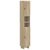 Bathroom Cabinet with Open Shelf EDE Sonoma Oak