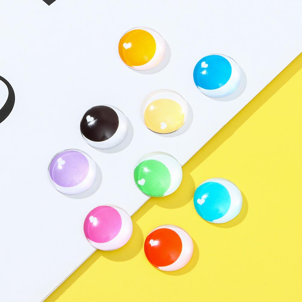 50Pcs/Set Round Eyes 6/10/16/20/25mm Glass Doll Eyes Cabochon Flat Eyeballs Handmade Puppet Decor Toys Accessories DIY Craft