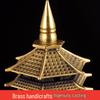 Solid Copper 13-Story Wenchang Pagoda Feng Shui Desk Ornament