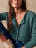 Cross2025: Women's Autumn/Winter European & American Style Simple Cardigan Sweater, Buttoned, Round Neck, Solid Color Knitwear