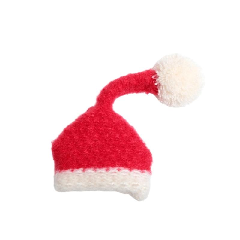 Festival Santa Hat Decoration Handmade Craft For Kids Holiday Gift Wrapping Bottle Decorations