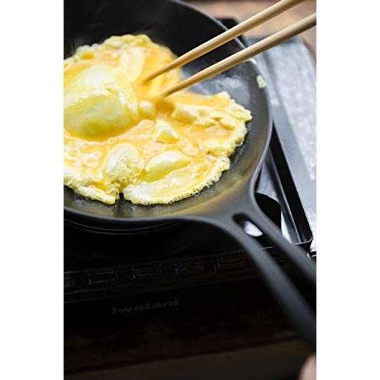 Iwachu Omelette 22 Black Enamel Inner Diameter 20.5cm IH Compatible Frying Pan Nambu Cast Iron 24600