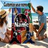 Custom Name Personalized Mighty Morphin Power Rangers Print Beach Towel, for Trip Camping Beach Party Home Decor, Birthday Gift for Family & Friends