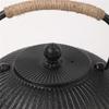 Retro Handmade Cast Iron Dot-Patterned Tea Pot with Bamboo Handle