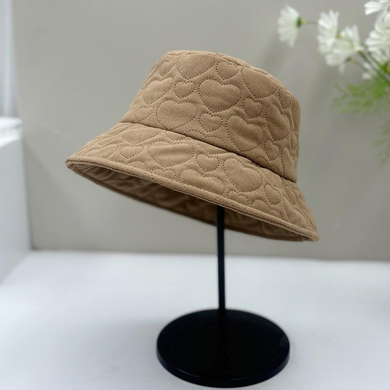 New Hat Women's Winter Plain All-match Basin Hat Autumn and Winter Face Small Bucket Hat Warm Bucket Hat