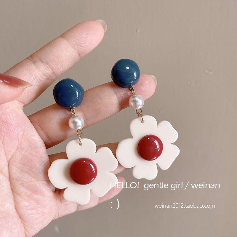 

Самый простой для пудры Match Oil Series Ретро Гонконгский стиль Клипса для ушей в виде москитной спирали E695 Flower Stud Earrings Pair