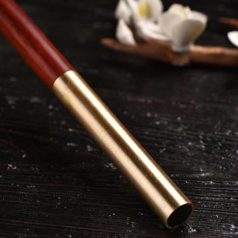 Rosewood Mini Golden Cudgel: Wooden Carved Wushu Stick Ornament