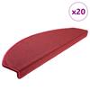 Step Mats 20 pcs. 65 x 24 x 4 cm Red Semi Circular Large