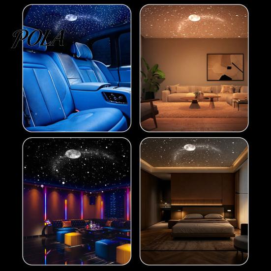 Customizable Brightness Projection 2 in 1 Star Projector Night Light, USB Aurora Moon Scene Lamp with Remote Control Control, 360 Degree Flexible