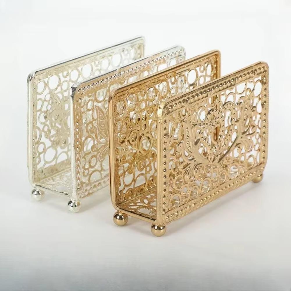 Hot Hollow Bar Napkin Holder Towel Tray Paper Towel for Table Tabletop Tissue Rack Storage Stand Decorate Creative 430 Stainless
