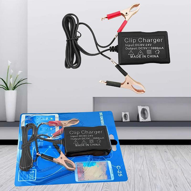 High Performance Dc Converter With Battery Clip 5V 3 Usb Port Dc Power Adapter Buck Charging Module For Phone Tablets