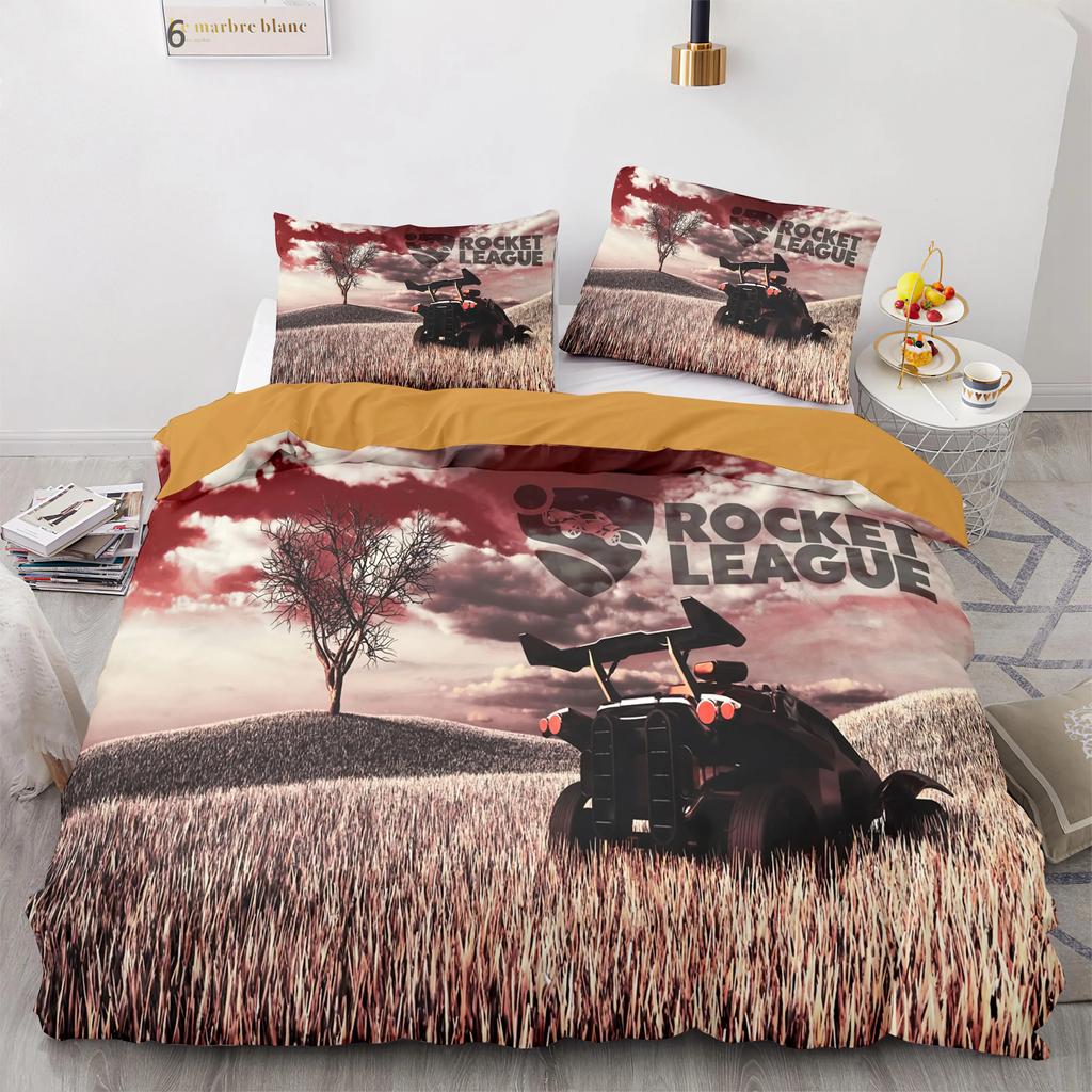 3D  Rocket League Bedding Set Bedspread Single Twin Full Queen King Size Car Rocket League Bed Set Children's  Bedroom Duvetcove