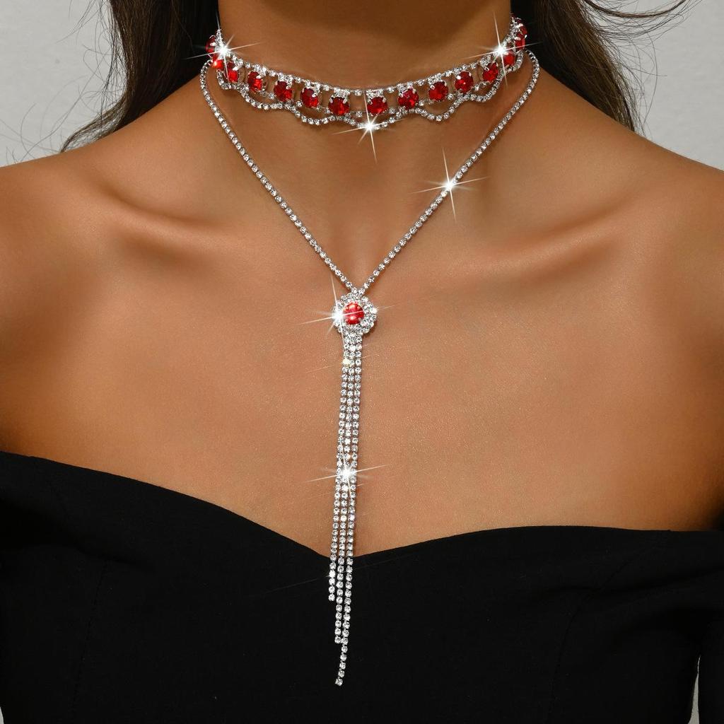 Europäisch Amerikanische Mehrschichtige Strass Körperkette Halskette - Sexy Strandschmuck
