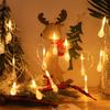 Battery Box Powered LED Water Drop String Lights 80/40/20/10LED Christmas Garland Wedding Birthday Party Fairy Room Decor