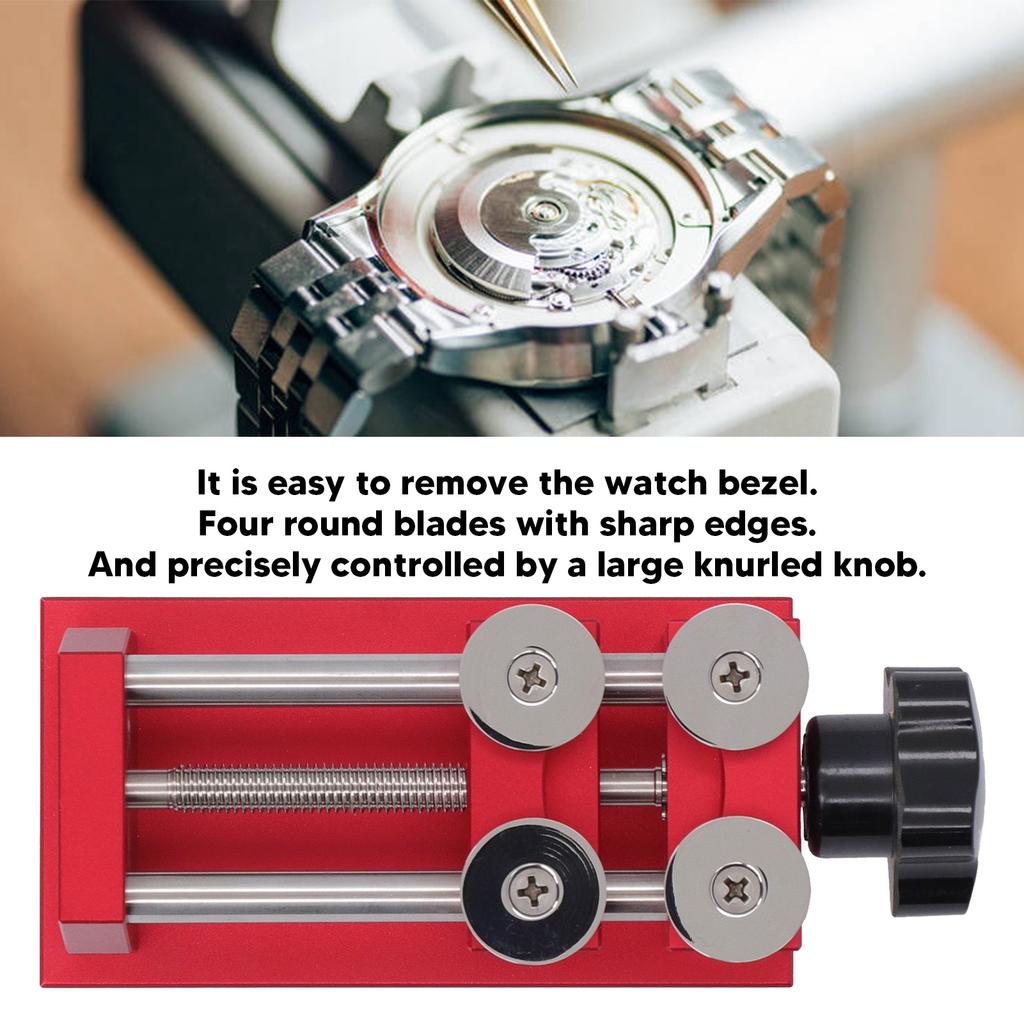 Narzędzie do usuwania lunety zegarka, narzędzie do zdejmowania lunety zegarka, otwieracz z 4 okrągłymi ostrzami, narzędzie zegarmistrzowskie do naprawy, konserwacji, narzędzie do zdejmowania lunety