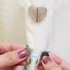 8PCS Heart-Shaped Magnetic Curtain Buckle Anti-Slip Detachable Snap Hooks  Hotel Privacy Protection