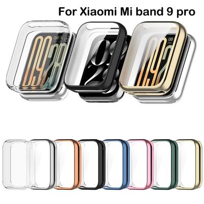 Full Protective Case Cover Shell For Xiaomi Mi Band 9 Pro Screen Protector For Xiaomi Smart Band 9 Pro Case Accessories Soft TPU