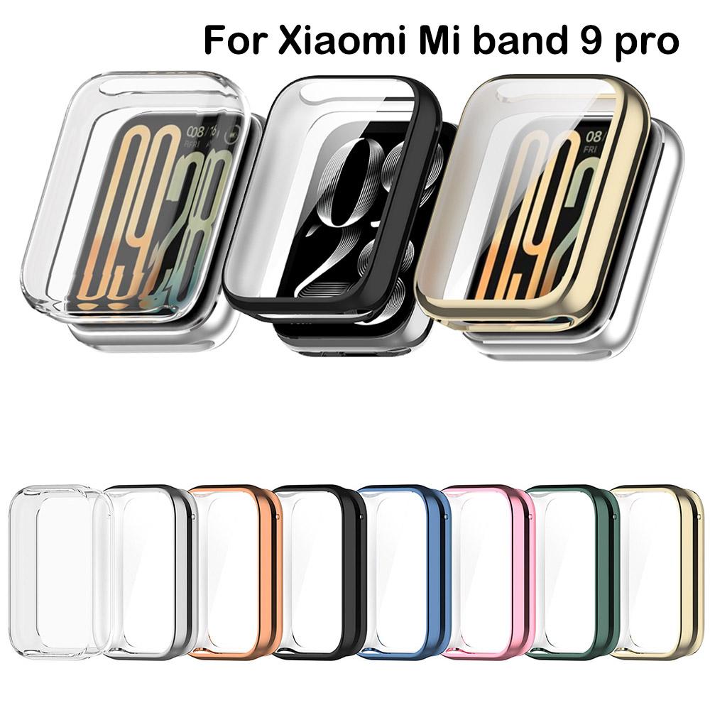 Full Protective Case Cover Shell For Xiaomi Mi Band 9 Pro Screen Protector For Xiaomi Smart Band 9 Pro Case Accessories Soft TPU