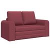 Sleeper Sofa 60 Cm Wine Red Fabric