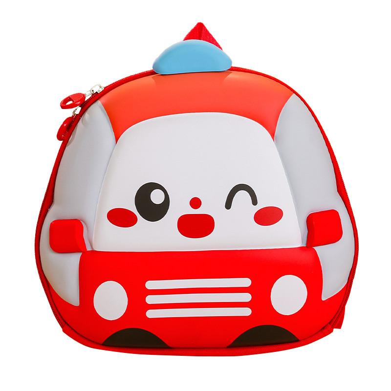 Children Cartoon Hard Shell Backpack With Oxford Fabric And Ergonomic Straps For School Use
