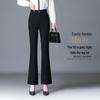 2025 High Waist Stretch Flare Pants for Middle-Aged Women - Slimming Slim-Fit Micro-Flare Design