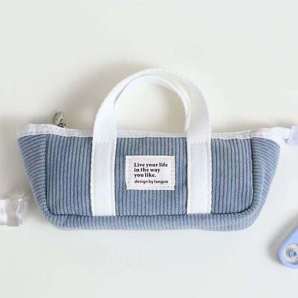 Large Capacity Handheld Stationery Bag Handheld Pencil Pouch Stationery Holder