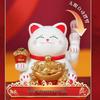 Y Solar Fortune Cat Waving Hand Ornament: Light-Powered Decor for Car, Living Room, or Office Desk