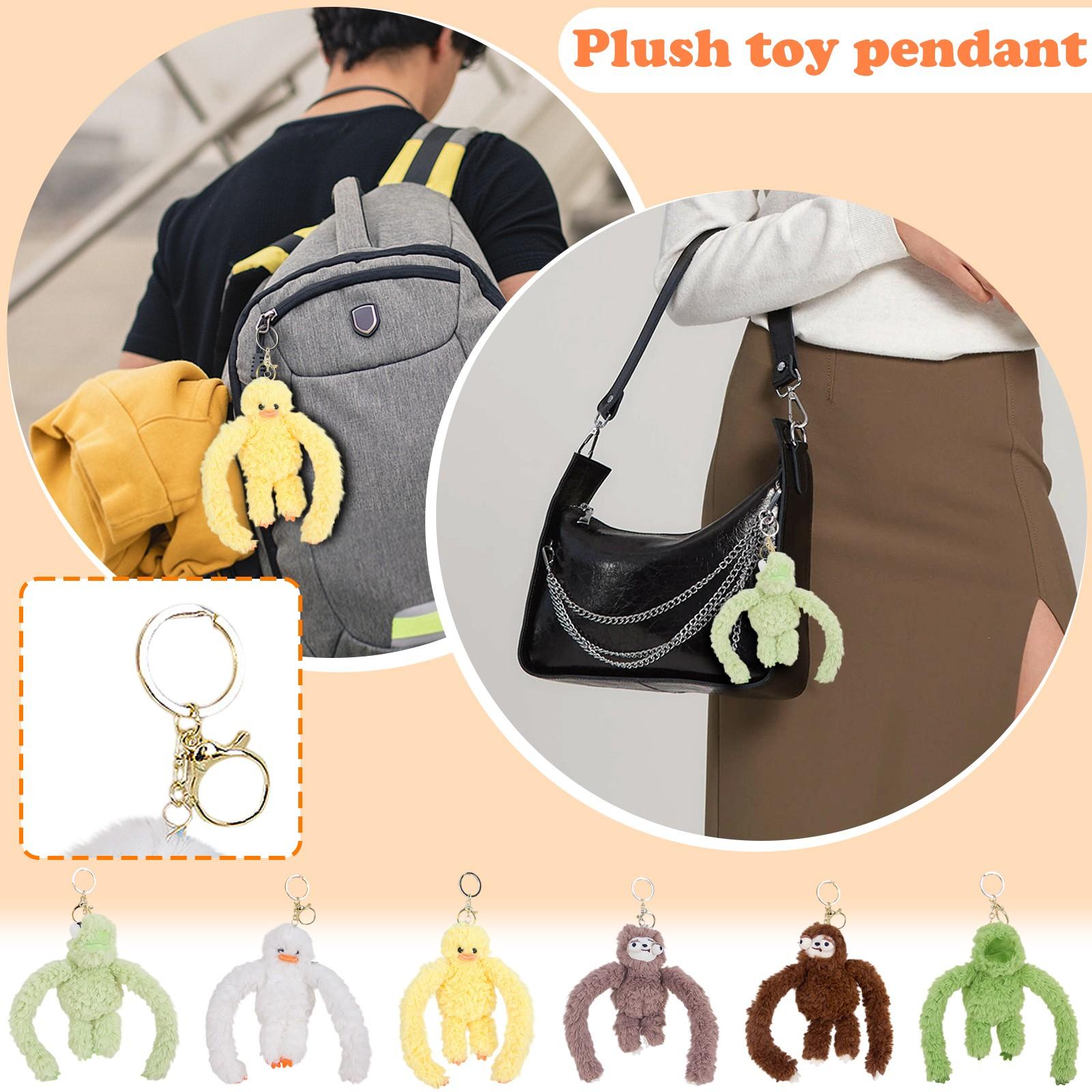 

Baobaowa Doll Plush Toy Pendant Keychain Couple Doll School Bag Pendant Gift One Size жовтий