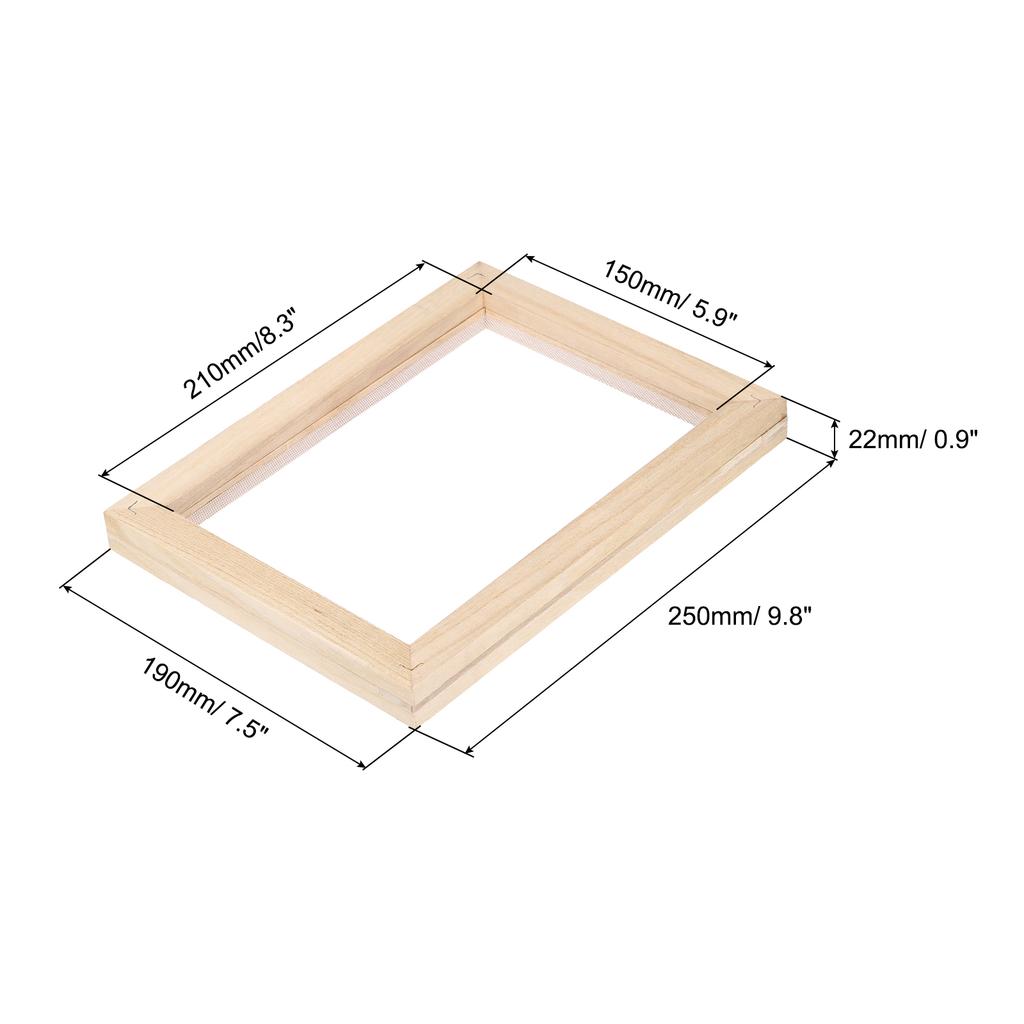 Wooden Paper Making Screen 2 In 1 Paper Making Mould Deckle Papermaking Supplies Frame for Paper Making DIY Crafts Wood Color