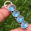 Awesome Blue Topaz Gemstone Pendant: 925 Sterling Silver Handmade Pendant Necklace Jewelry