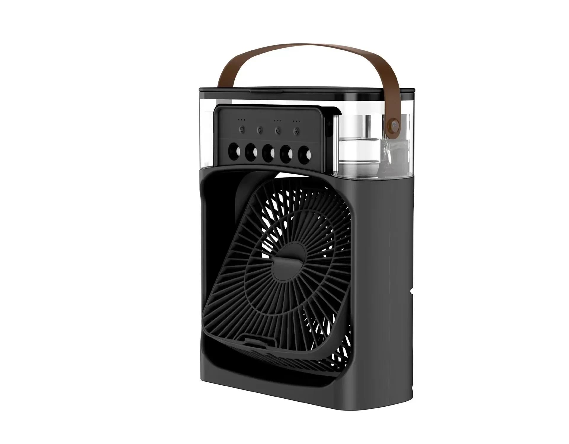 

Portable Air Conditioning Fan 3 in 1 Cooling Unit with Color Changing Mood Light Programmable TimerThree Fan Speed and Mist Mode чёрный