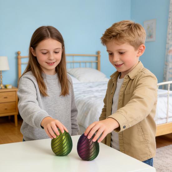 Huevo Giratorio Divertido Huevo de Pascua Espiral Impreso en 3D Figura Juguete Giratorio para Adultos Alivio del Estrés y la Ansiedad