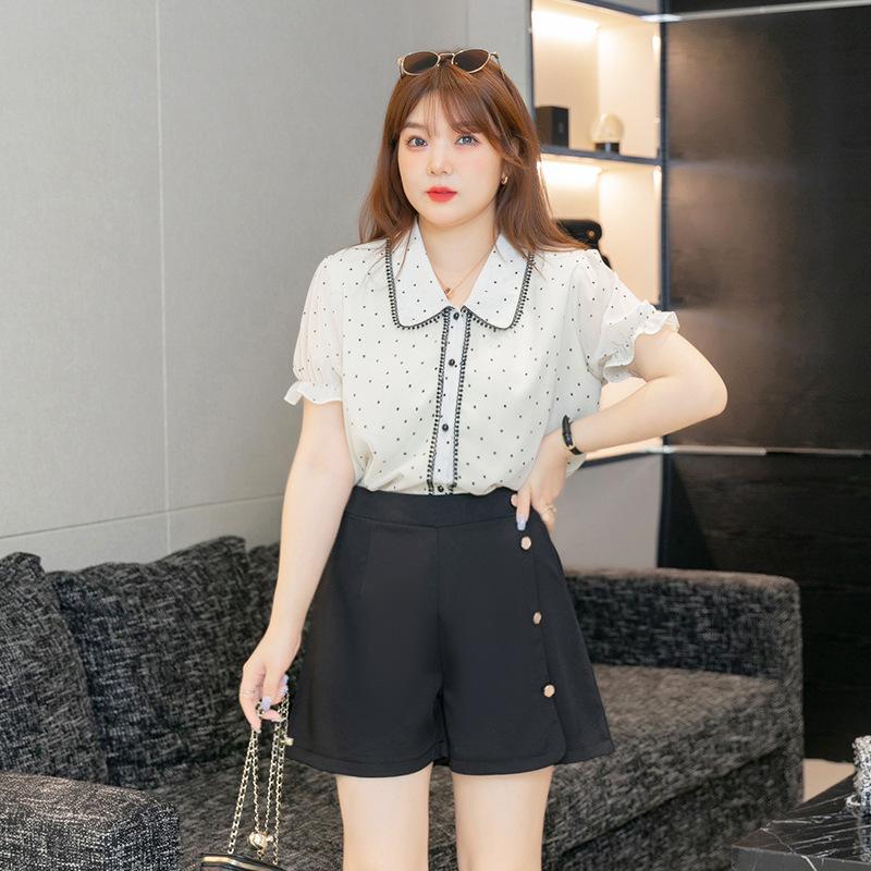 Summer Women's Irregular Design High Waist Shorts Pants Plus Size Shorts