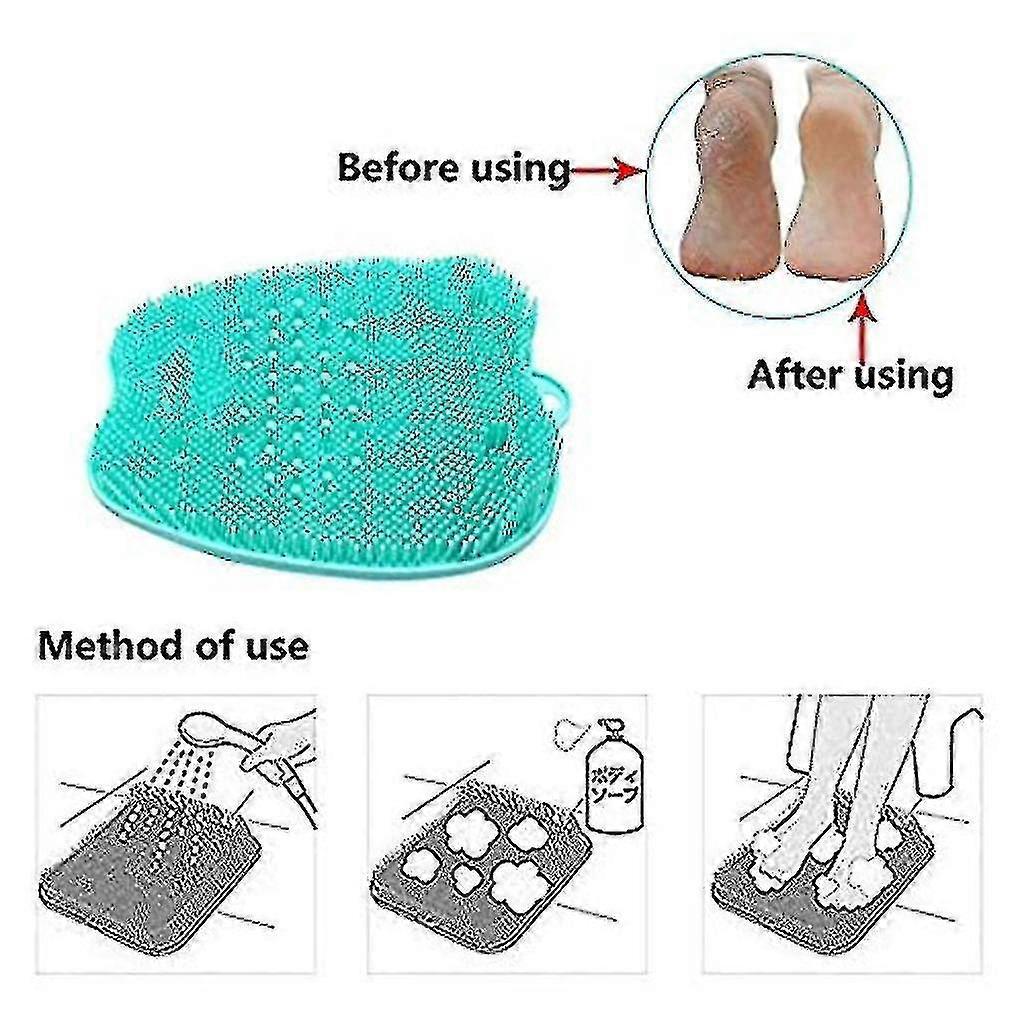 Silicone Foot Brush Scrubber Massager Shower Foot Brush Deep Cleansing Exfoliating Spa Increases Circulation