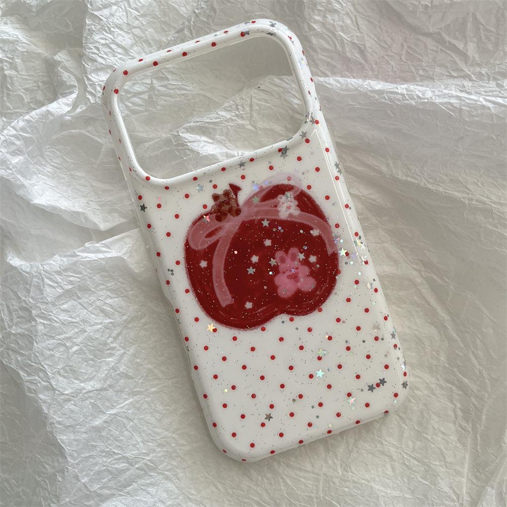 Red Apple Little Rabbit iPhone 14/13 Pro Max Anti-Fall Case