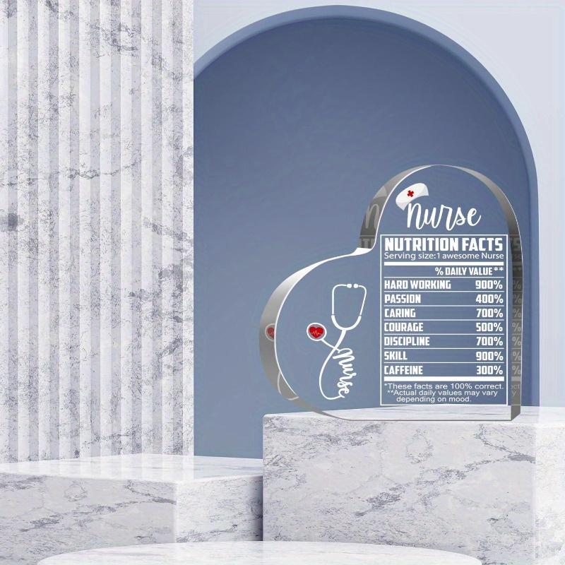 Nurse Gifts (Women/Men): Funny Acrylic Heart Plaque – Appreciation & Graduation Keepsake (Home/Office).
