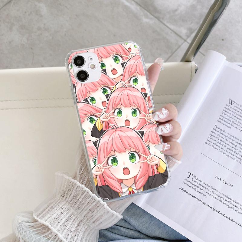 Lovely Cartoon Anime SPY×FAMILY Clear Phone Case For iPhone 14 12 13 Mini 11 Pro 8 7 6 6S Plus X XR XS Max SE 3 2022 2020 Cover