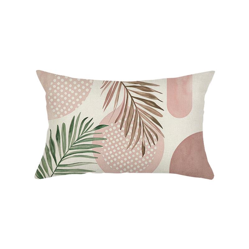 Bohemian Waist Pillowcase Atmosphere Decoration Living Room Sofa Cushion Polyester Plant Print Cushion Cover