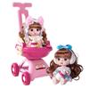 Elsa Princess Doll Stroller & Dress-Up Playset for Girls Age 3-4