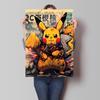 Japanese Classic Anime Canvas Poster  Pikachu Cartoon Picture HD Printing Modern Living Room Wall Decoration Friends Gift