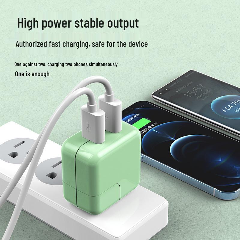 3C Certified Dual-Port USB Fast Charger 5V2A