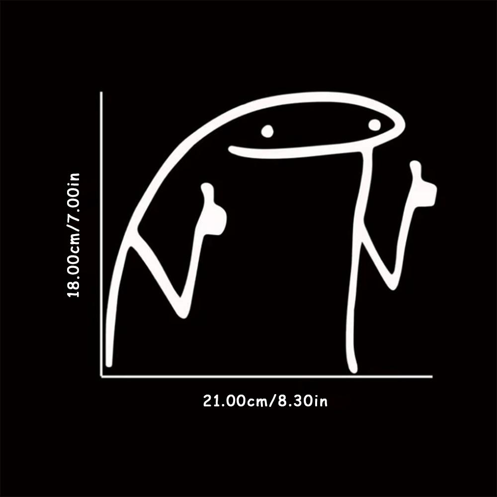 Reflective Car Stickers Thumbs Up Stickers Cartoon Characters Car Stickers Line Pull Glass Car Stickers
