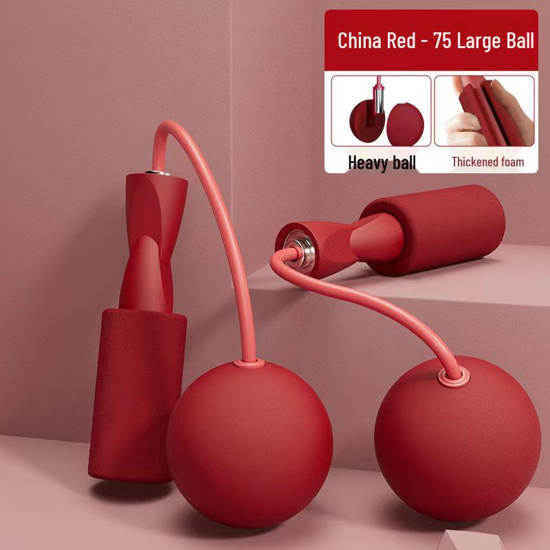 Dual-Use Cordless Weighted Jump Rope with Large Ball for Indoor Fitness