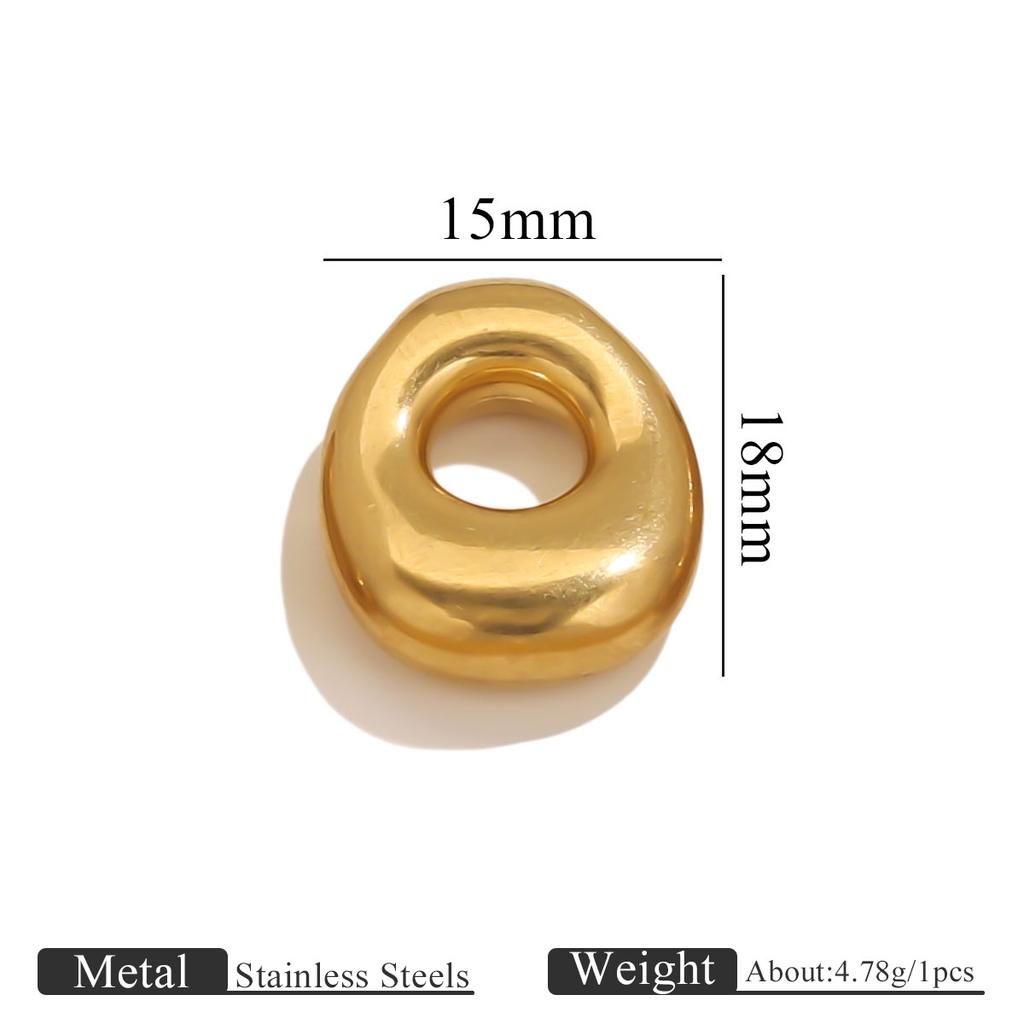 5 Stück Edelstahl 18K PVD-beschichtet A bis Z Englische Buchstaben Anhänger DIY Wasserdichter Schmuck Geschenk Handgefertigtes DIY Zubehör